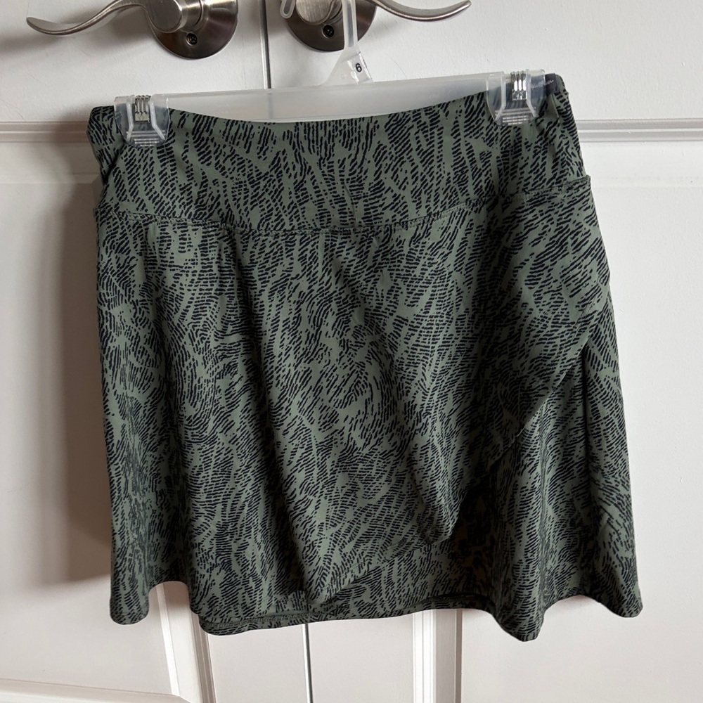Eddie Bauer Olive Patterned Skirt